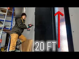 Video 38: DIY Sheetrock - Genius Hack for Hanging Sheet Rock on MASSIVE Tall Walls