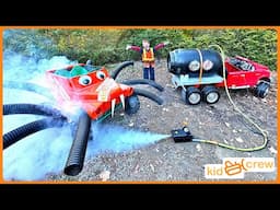 Halloween bug control truck shrinks kids ride on monster truck spider. Educational | Kid Crew