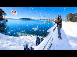 Bridge Fishing During Gulf Shores BLIZZARD! *Record Breaking SNOW*