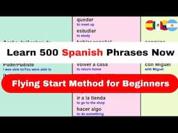 Learn 500 Spanish Phrases - The Most Spanish You Will Learn in One Video