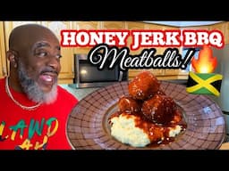 How to make Honey Jerk BBQ Meatballs & Cauliflower MASHED! | Deddy's Kitchen