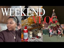 WEEKEND VLOG | WORK LIFE BALANCE AS A FLIGHT ATTENDANT + GRWM CHRISTMAS PARTY + FAMILY NIGHT