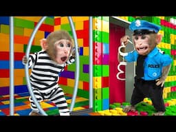 KiKi Monkey play Chase Adventure to escape room LEGO Bricks Prison Maze like pro | KUDO ANIMAL KIKI