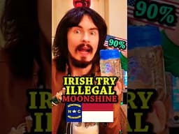 Irish People Try 'Illegal' NORTH CAROLINA Moonshine ((90%)) @LeatherJacketGuy #Shorts