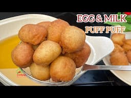 HOW TO MAKE PUFF PUFF WITH EGG & MILK | HOW TO MAKE PUFF PUFF AT HOME | GHANA BOFLOT RECIPE |TOOGBEI