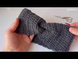 Çok Kolay ✅ Tığ işi Burgu Modeli Saç Bandı Yapımı / Bandana Örgü Modelleri / Crochet Twist Headband