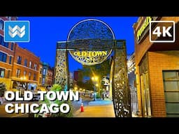 [4K] Old Town Chicago Nightlife 2024 Walking Tour Vlog & Travel Guide