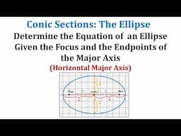 Conic Sections: Find the Equation of an Ellipse Given Endpoint of Major Axis and Foci: Horizontal