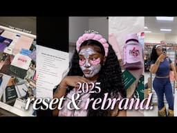 new years reset for 2025🎀 | *rebranding* new vision board, deep cleaning, new goals, shopping & more