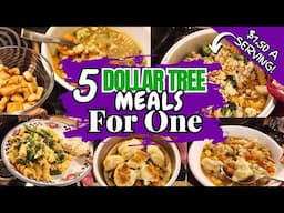 5 Dollar Tree One Person Meals For $1.50 A Serving | Extreme Grocery Budget Challenge