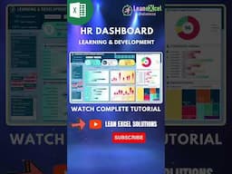 HR Dashboard | Learning and Development | #excel  #dashboard  #dataanalysis #tutorial #vba