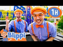 FAST ROLLERCOASTER FUN at Fun Spot Orlando! | BEST OF BLIPPI! | Learn Colors and Science with Blippi