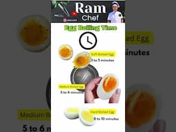 Egg Boiling Times #eggboil #boilingtime #eggrecipe #eggboiler #eggrecipe #eggmasala #boiledeggs