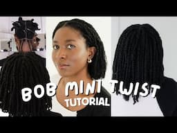 Bob mini twist hair tutorial ft Hot Braids