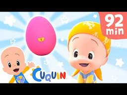 Cuquin's Surprise Eggs: Farm Animals 🐥 and more educational videos & cartoons for babies