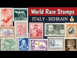 Rare Valuable Stamps - Italy To Bahrain | World Old Stamps Value