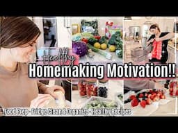 Kickstart Your Healthiest Year in 2025! Ultimate Homemaking Motivation + Fridge Clean & Organize