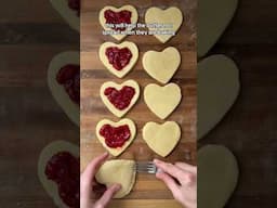 Homemade Heart Shaped Strawberry Poptarts Using Freeze Dried Strawberry for Filling & Icing!