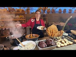 CENA NAVIDEÑA COMPLETA: PIERNA ADOBADA, ENSALADA, PONCHE DE FRUTAS, Y BUÑUELOS!!