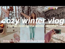 COZY WINTER DAY IN MY LIFE VLOG ❄️☃️ living like my winter pinterest boards *cozy vibes & snow*