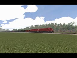 Railroader (Train Sim): USRA 70 ton Hopper Pack Loaded Coal Drag Behind Pair of GE U30B Diesels!